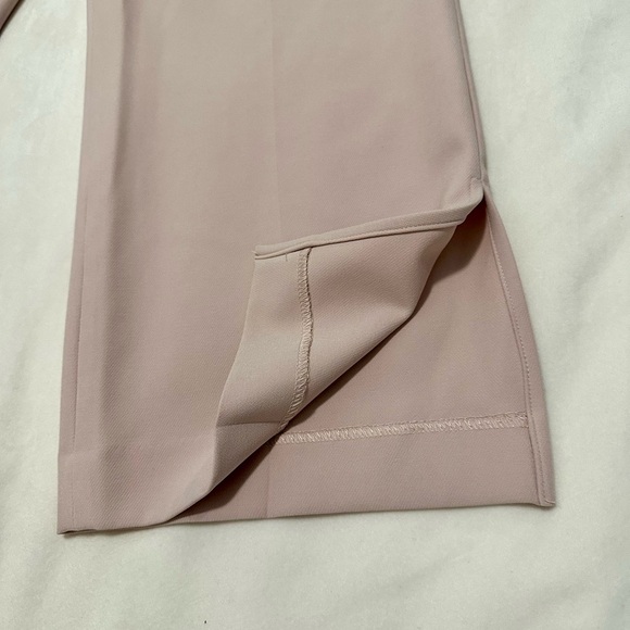 Express Blush Pink High Rise Straight Ankle Trouser with Slit Size 12 - Picture 2 of 2